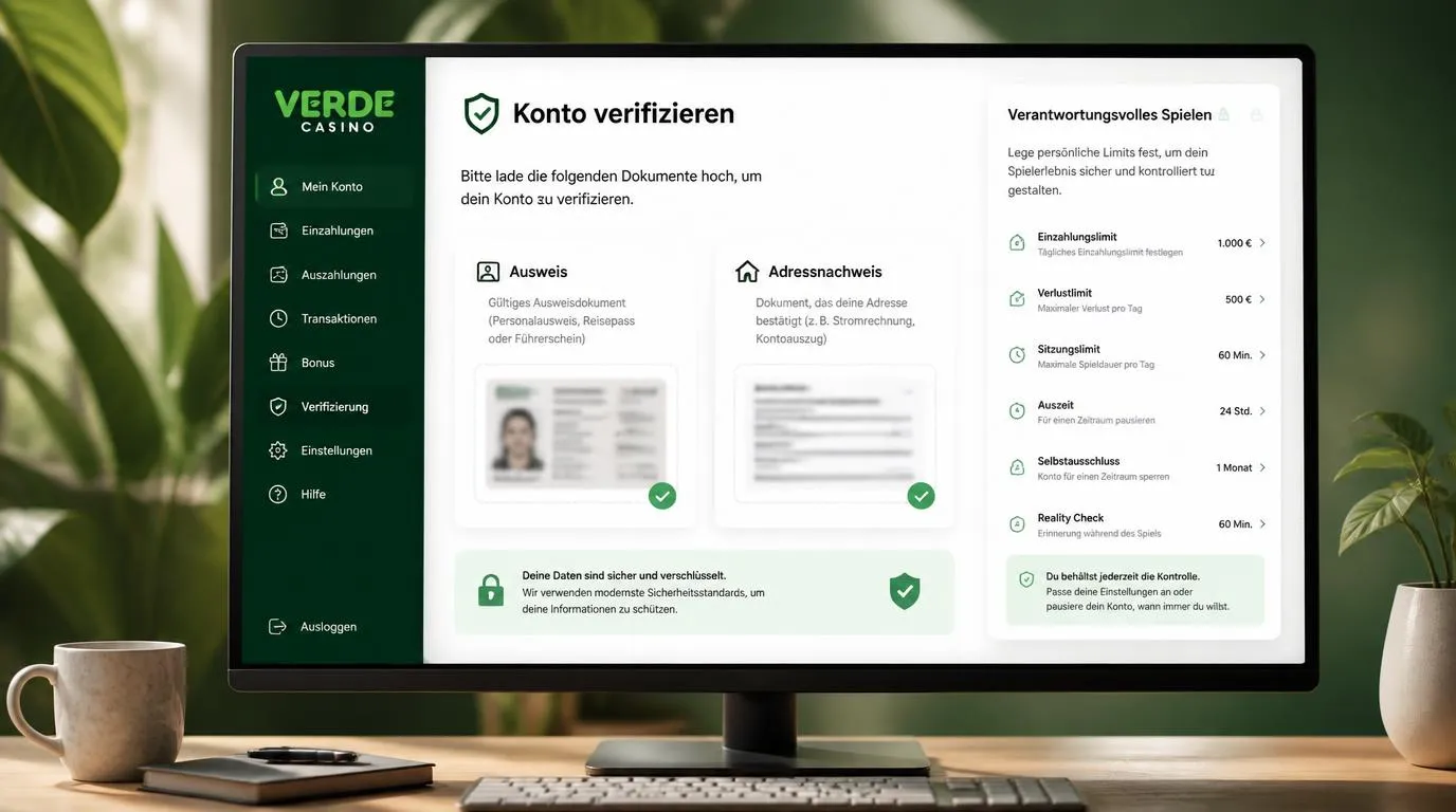 Hochladen von Ausweis und Adressnachweis zur Kontoverifizierung bei einem Online-Casino